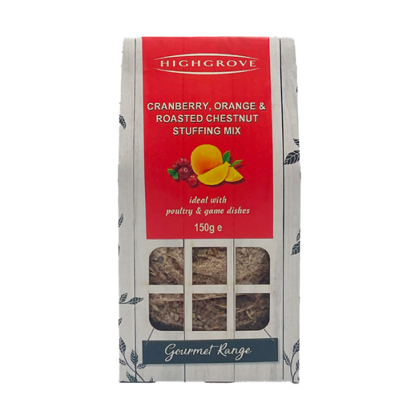 HIGHGROVE Cranberry, Orange & Chestnut Stuffing Mix <br> (12 x 150g Carton)