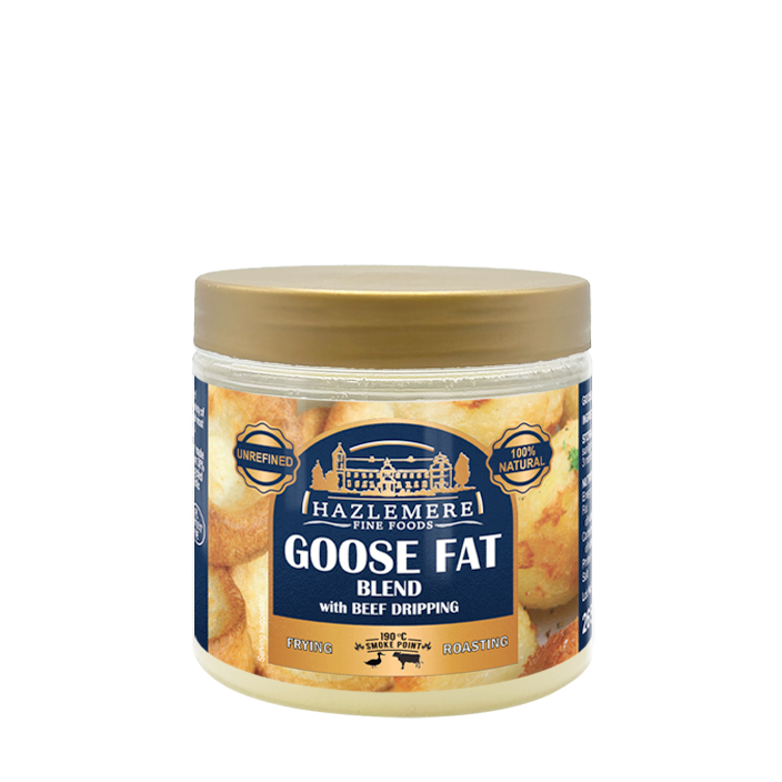 HAZLEMERE Goose Fat Blend with Beef Dripping 265ml x 12 PET