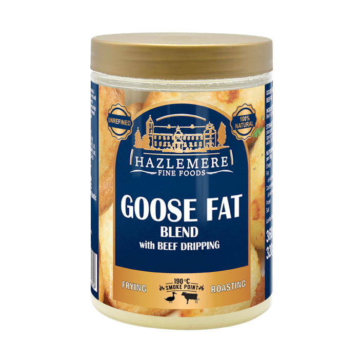 HAZLEMERE Goose Fat Blend with Beef Dripping 360ml x 6 PET