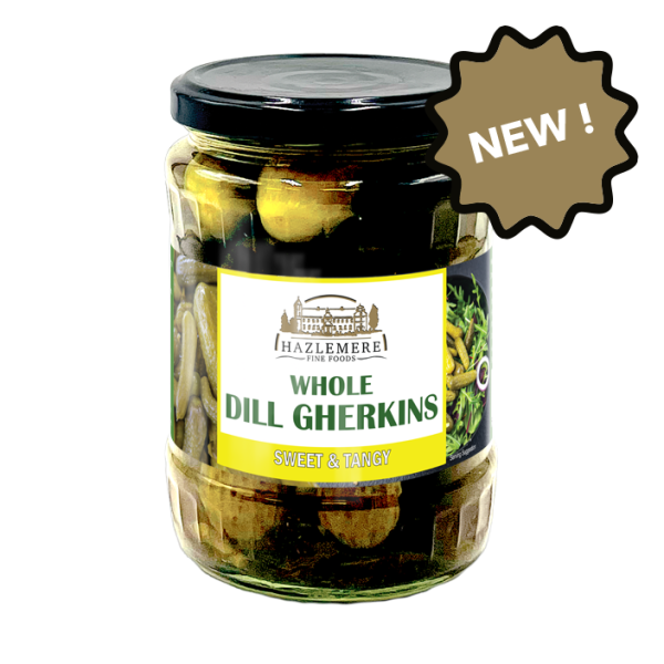 HAZLEMERE Whole Gherkins <br> (12 x 560g Glass Jar)