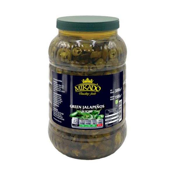 MIKADO Sliced Green Jalapeños 3kg x 6